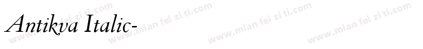 Antikva Italic字体转换